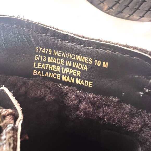 Clarks Mens Brown Nubuck Shearling Lined Ankle Boots 10M Winter Warm - Picture 12 of 14